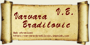 Varvara Bradilović vizit kartica